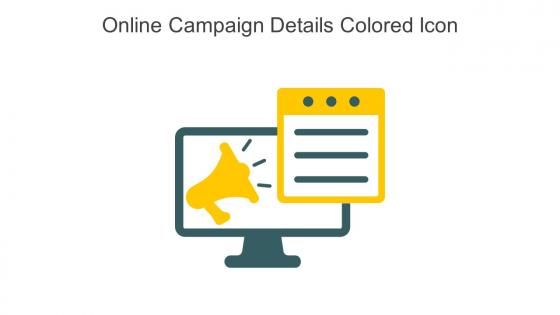 Online Campaign Details Colored Icon In Powerpoint Pptx Png And Editable Eps Format