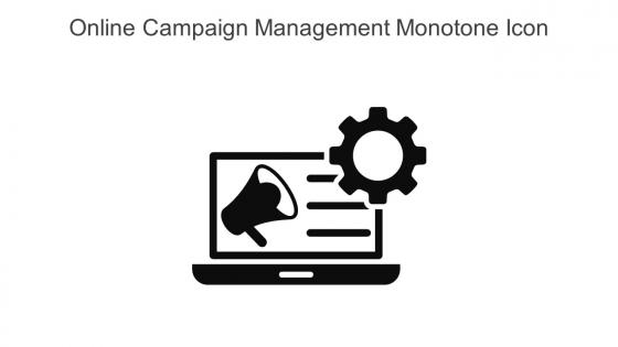 Online Campaign Management Monotone Icon Icon In Powerpoint Pptx Png And Editable Eps Format