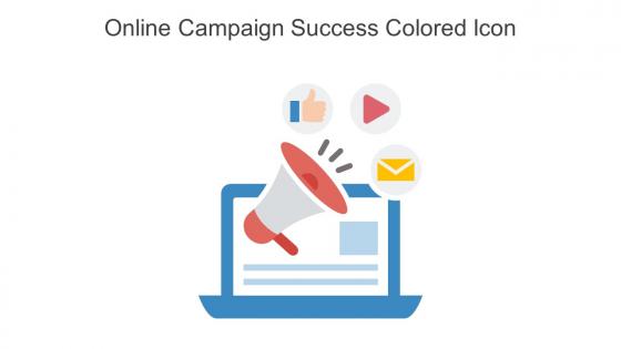 Online Campaign Success Colored Icon In Powerpoint Pptx Png And Editable Eps Format
