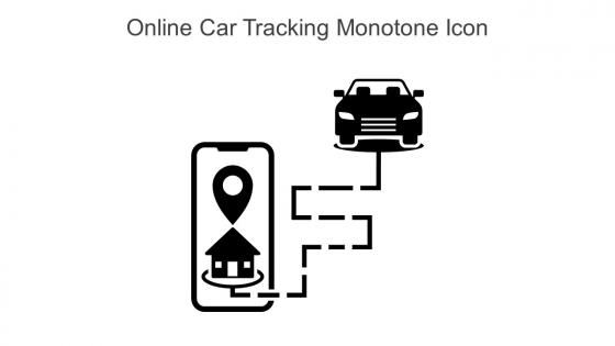 Online Car Tracking Monotone Icon In Powerpoint Pptx Png And Editable Eps Format