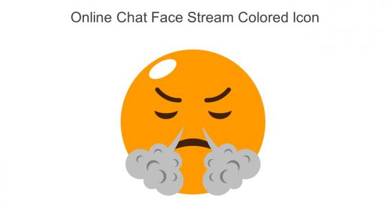 Online Chat Face Stream Colored Icon In Powerpoint Pptx Png And Editable Eps Format