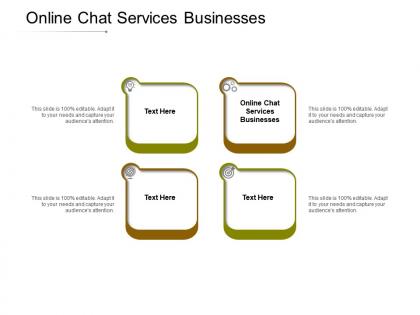Online chat services businesses ppt powerpoint presentation icon grid cpb