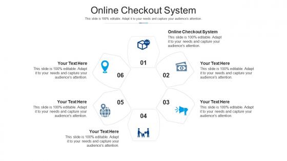 Online checkout system ppt powerpoint presentation ideas clipart cpb