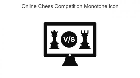 Online Chess Competition Monotone Icon In Powerpoint Pptx Png And Editable Eps Format