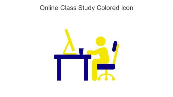 Online Class Study Colored Icon In Powerpoint Pptx Png And Editable Eps Format