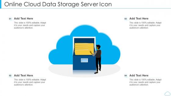Online cloud data storage server icon