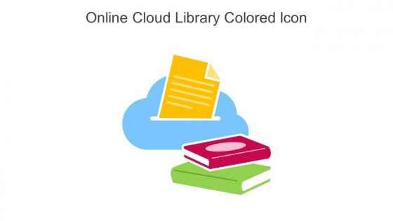 Online Cloud Library Colored Icon In Powerpoint Pptx Png And Editable Eps Format