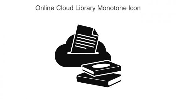 Online Cloud Library Monotone Icon In Powerpoint Pptx Png And Editable Eps Format