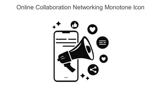 Online Collaboration Networking Monotone Icon In Powerpoint Pptx Png And Editable Eps Format