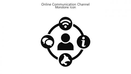Online Communication Channel Monotone Icon In Powerpoint Pptx Png And Editable Eps Format