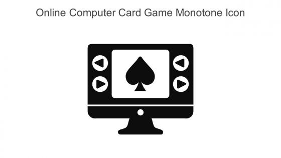 Online Computer Card Game Monotone Icon In Powerpoint Pptx Png And Editable Eps Format