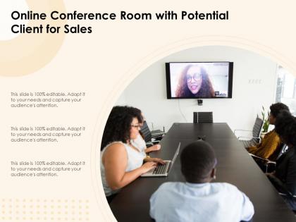 Online conference room with potential client for sales