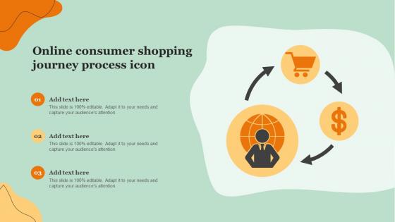 Online Consumer Shopping Journey Process Icon