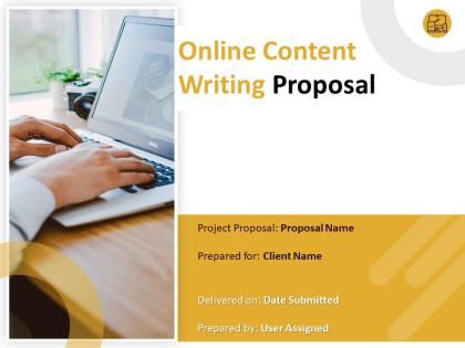 Online Content Writing Proposal Powerpoint Presentation Slides