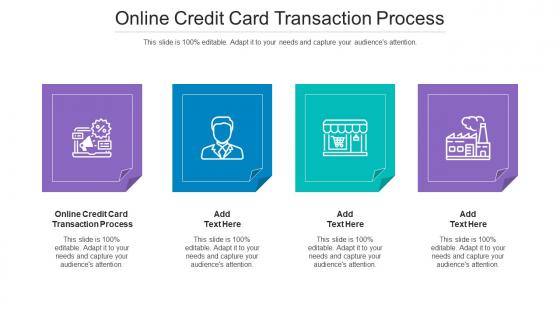Online Credit Card Transaction Process Ppt Powerpoint Presentation Ideas Layouts Cpb