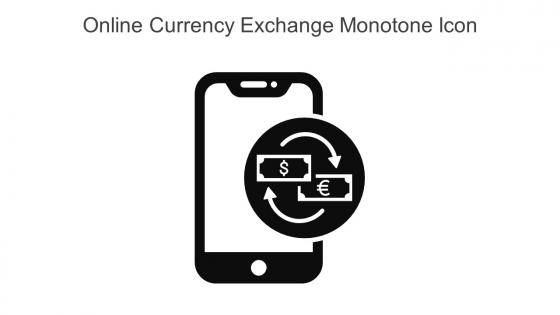 Online Currency Exchange Monotone Icon In Powerpoint Pptx Png And Editable Eps Format