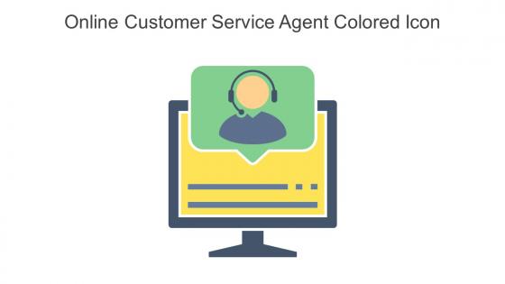 Online Customer Service Agent Colored Icon In Powerpoint Pptx Png And Editable Eps Format