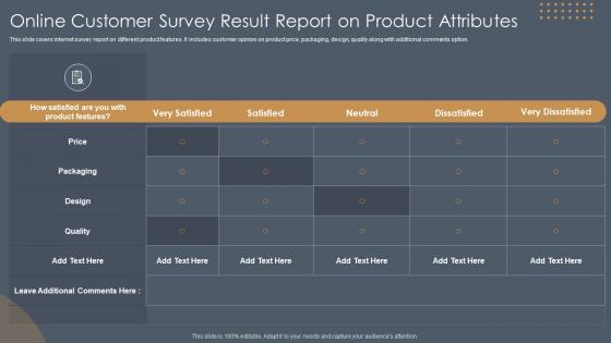 Online Customer Survey Result Report On Product Attributes