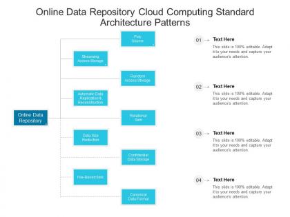 Online data repository cloud computing standard architecture patterns ppt powerpoint slide
