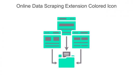 Online Data Scraping Extension Colored Icon In Powerpoint Pptx Png And Editable Eps Format