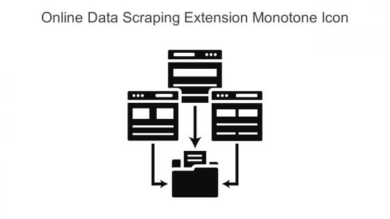 Online Data Scraping Extension Monotone Icon In Powerpoint Pptx Png And Editable Eps Format