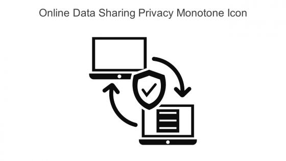 Online Data Sharing Privacy Monotone Icon In Powerpoint Pptx Png And Editable Eps Format