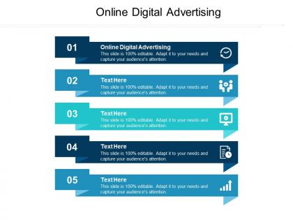 Online digital advertising ppt powerpoint presentation infographic template gridlines cpb