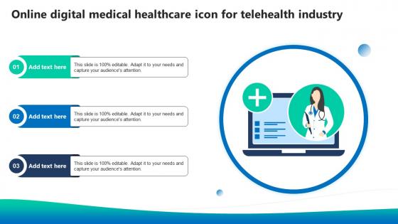 Online Digital Medical Healthcare Icon For Telehealth Industry