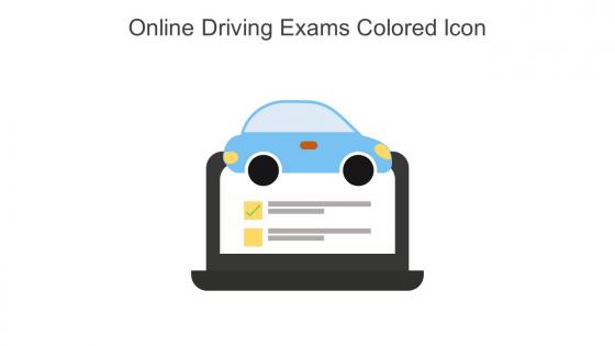 Online Driving Exams Colored Icon In Powerpoint Pptx Png And Editable Eps Format