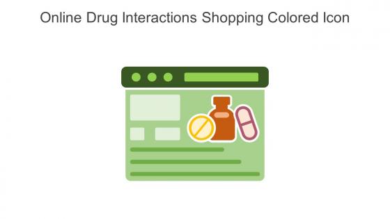 Online Drug Interactions Shopping Colored Icon In Powerpoint Pptx Png And Editable Eps Format
