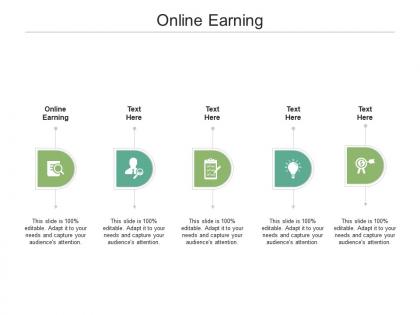Online earning ppt powerpoint presentation summary deck cpb
