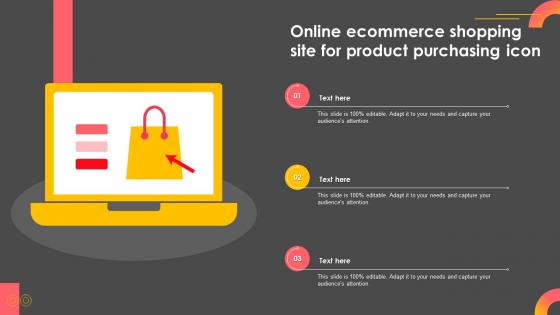 Online Ecommerce Shopping Site For Product Purchasing Icon