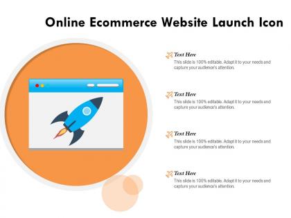 Online ecommerce website launch icon