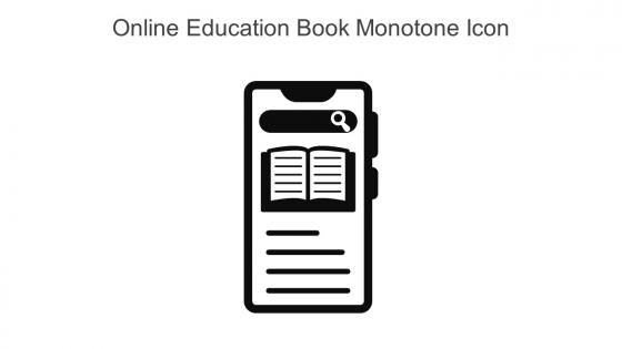 Online Education Book Monotone Icon In Powerpoint Pptx Png And Editable Eps Format
