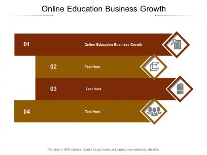 Online education business growth ppt powerpoint presentation styles infographics cpb