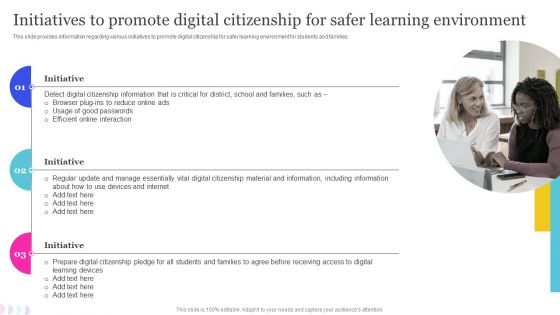 Online Education Playbook Initiatives To Promote Digital Citizenship For Safer Learning Environment