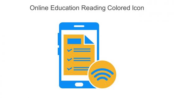 Online Education Reading Colored Icon In Powerpoint Pptx Png And Editable Eps Format