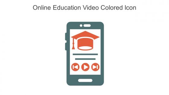 Online Education Video Colored Icon In Powerpoint Pptx Png And Editable Eps Format