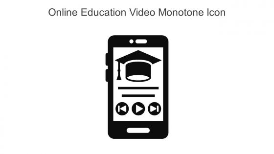 Online Education Video Monotone Icon In Powerpoint Pptx Png And Editable Eps Format