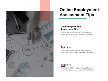 Online employment assessment tips ppt powerpoint presentation design cpb