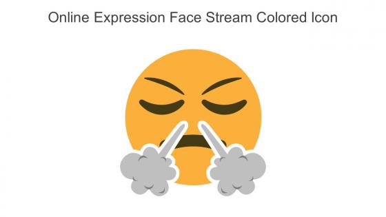 Online Expression Face Stream Colored Icon In Powerpoint Pptx Png And Editable Eps Format