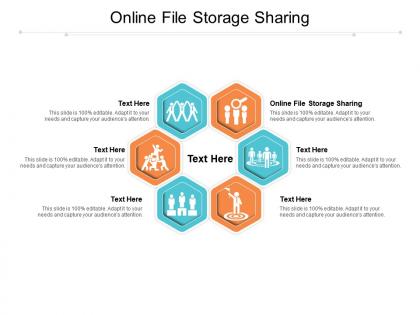 Online file storage sharing ppt powerpoint presentation ideas grid cpb