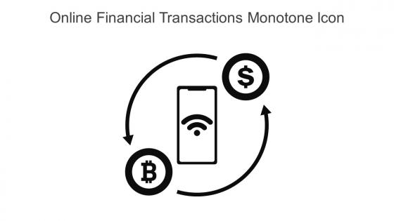 Online Financial Transactions Monotone Icon In Powerpoint Pptx Png And Editable Eps Format