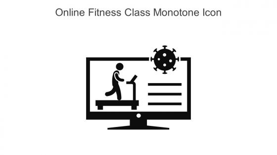 Online Fitness Class Monotone Icon In Powerpoint Pptx Png And Editable Eps Format