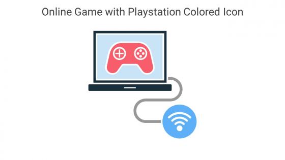 Online Game With Playstation Colored Icon In Powerpoint Pptx Png And Editable Eps Format