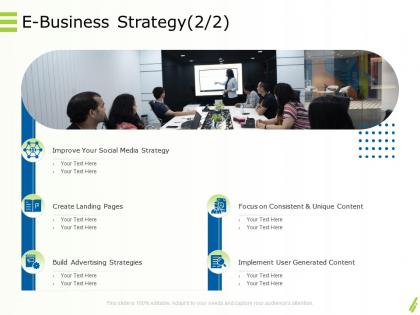 Online goods services e business strategy advertising ppt portrait
