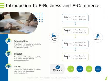 Online goods services introduction to e business e commerce ppt graphics