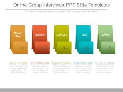 Online group interviews ppt slide templates