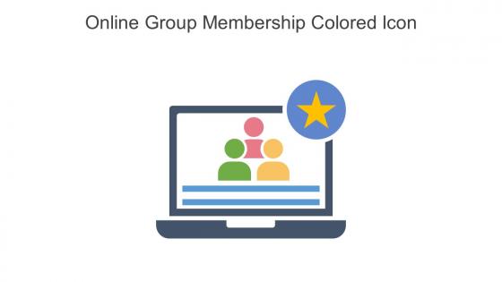 Online Group Membership Colored Icon In Powerpoint Pptx Png And Editable Eps Format