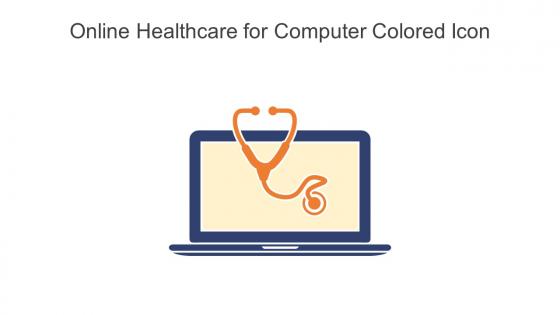 Online Healthcare For Computer Colored Icon In Powerpoint Pptx Png And Editable Eps Format